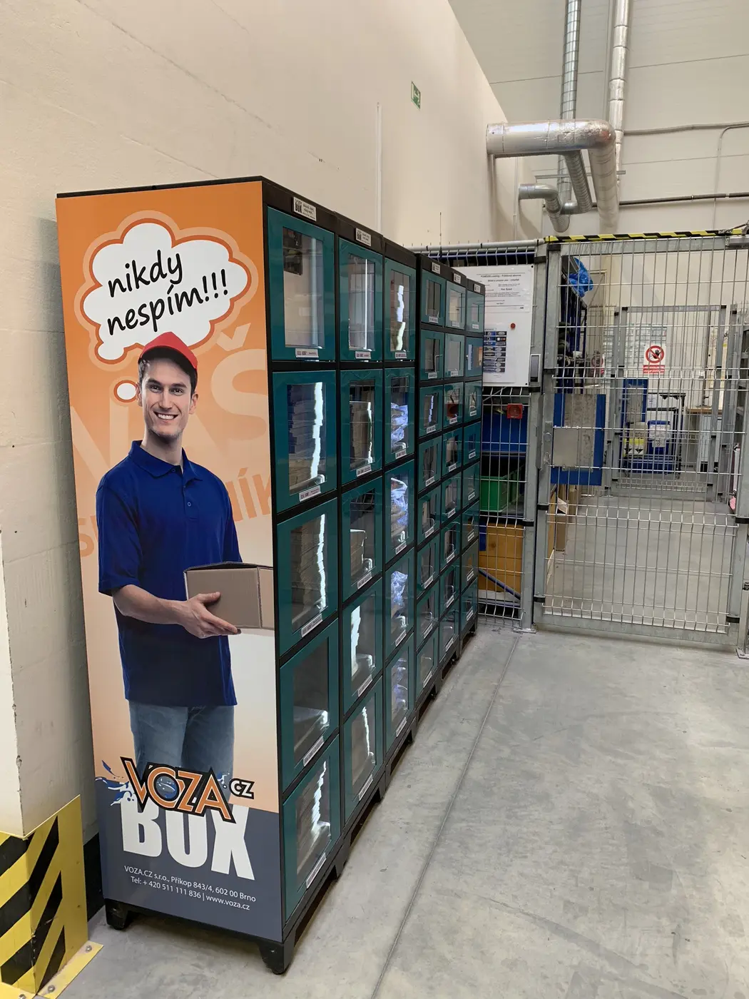 Řada výdejních skříní VOZABOX v provozu